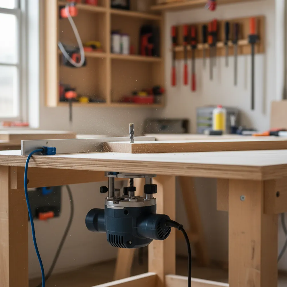 Installer une affleureuse sous table